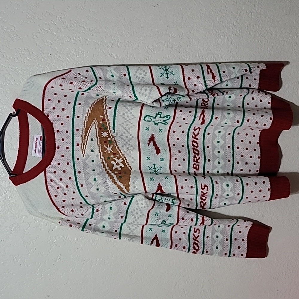 Brooks Running Ugly Christmas Sweater Size Extra Large